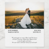 結婚発表のカスタム写真 ワインラベル (シングルラベル)