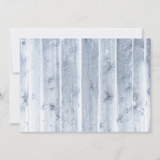 結婚発表ほこりっぽい青い木 案内状 (裏面)