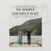 結婚発表を待つことができなかった ポストカード (正面)