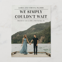 結婚発表を待つことができなかった ポストカード