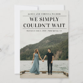 結婚発表を待つことができなかった 招待状