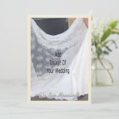 結婚発表カード ワインボトルとグラス 招待状 (スタンド正面)