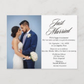 結婚発表パーティの招待状 インビテーションポストカード (正面)