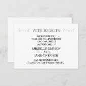 結婚発表中止カード 案内状 (正面/裏面)