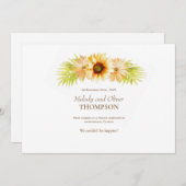 結婚発表素朴絵を描ひまわり 案内状 (正面/裏面)