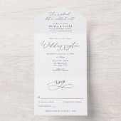 結婚発表 ウェディング レセプション オールインワン招待状 (内側)