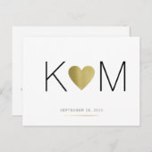 結婚発表、シンプル白澄ん色 案内ポストカード (正面/裏面)