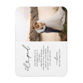 結婚発表 私たちは秘密結婚をした スクリプト写真カード マグネット (縦)