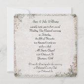 結婚発願の更新の旧ファッションドフローラ縁ど 招待状 (正面)