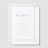 結婚発願パーティーシンプル ベラム紙招待状 (オフセット)