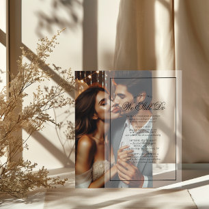 結婚発願パーティーシンプル ベラム紙招待状