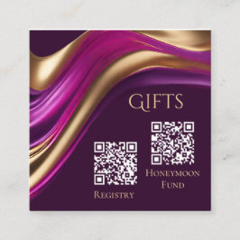 結婚登録簿及び新婚旅行モダン基金 スクエア名刺