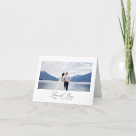 結婚白灰色 サンキューカード