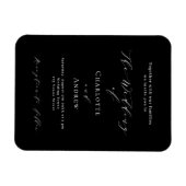 結婚白黒フォーマルモダン招待 マグネット (横)