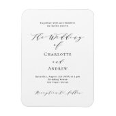 結婚白黒フォーマルモダン招待 マグネット (縦)