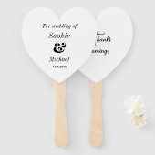 結婚白黒式ファン ハンドファン (正面&裏面)