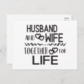 結婚白黒新郎新婦ラブアニバーサリー ポストカード (正面/裏面)