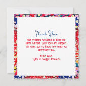 結婚祝いのお礼状 招待状 (裏面)