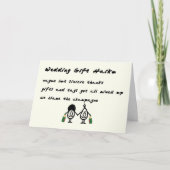 結婚祝いの俳句 - ユーモアたっぷりの感謝の詩 サンキューカード (正面)