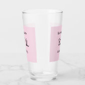 結婚祝いの名のイニシャル ピンク タンブラーグラス (右)
