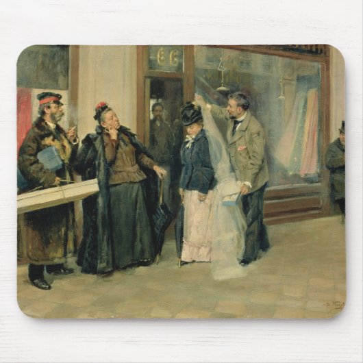 結婚祝いの品の選択、1897-98年 マウスパッド (正面)