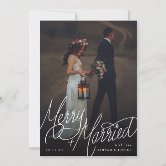 結婚祝いの手書きフォト シーズンカード (正面)