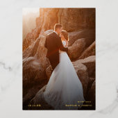 結婚祝いの手書きフォト 箔シーズンカード (正面)