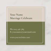 結婚祝いアールヌーボースタイル スクエア名刺 (裏面)