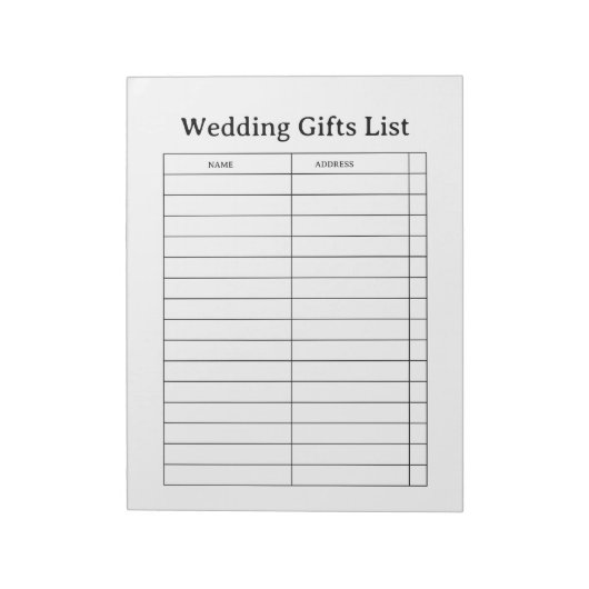 結婚祝いギフトリストノートパッド ノートパッド (回転)