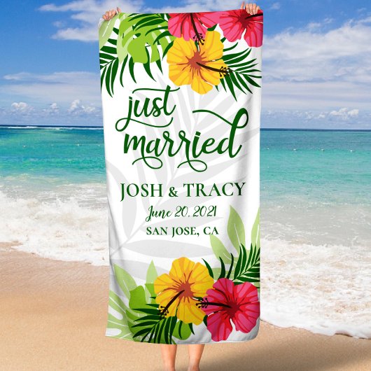 結婚祝いギフト, 新婚, Mr and Mrs ビーチタオル
