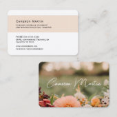 結婚祝いシンプルフローラ 名刺 (正面/裏面)