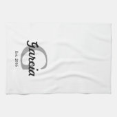 結婚祝いパーソナライズな手タオル キッチンタオル (横)