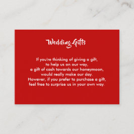 結婚祝い金リクエスト ハネムーン資金 個別化 エンクロージャーカード