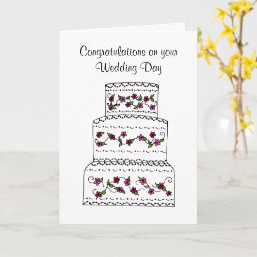 結婚祝い カード (黄色い花)