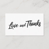 結婚祝い レジストリー カード / 手書きスクリプト (裏面)