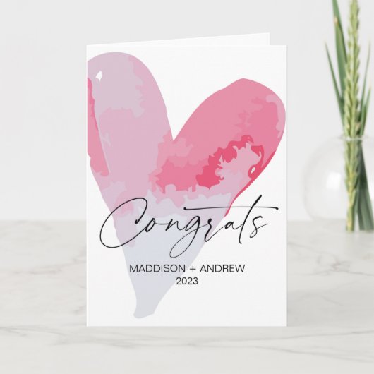 結婚祝い 婚約ギフト ハート カード (正面)