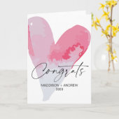 結婚祝い 婚約ギフト ハート カード (黄色い花)