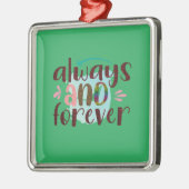 結婚祝い |常に永遠 メタルオーナメント (左)