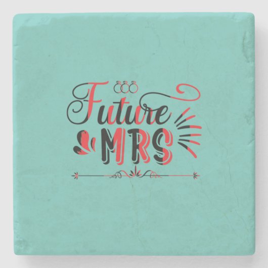 結婚祝い 未来のMrs ストーンコースター (正面)