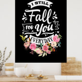 結婚祝い |私は毎日あなたのために秋 ポスター (キッチン)