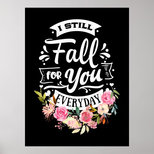 結婚祝い |私は毎日あなたのために秋 ポスター (正面)