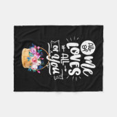 結婚祝い |私は皆さんを愛している フリースブランケット (正面(横))