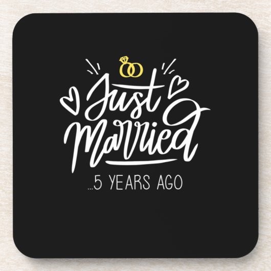 結婚祝い | 結婚5周年記念 コースター (正面)