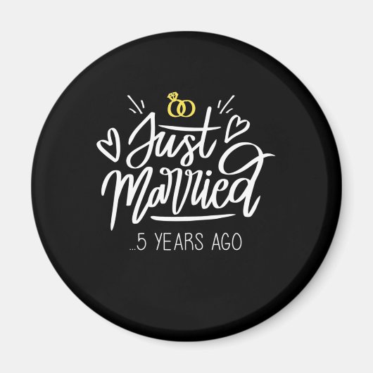 結婚祝い | 結婚5周年記念 マグネット (正面)