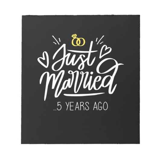 結婚祝い | 5th 結婚anniversary ノートパッド (正面)