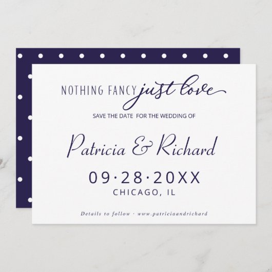 結婚祝ファンシーいを愛するだけでは日付を保存 招待状 (正面/裏面)