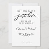 結婚祝ファンシーいを愛するだけでは日付を保存 招待状 (正面)