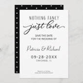 結婚祝ファンシーいを愛するだけでは日付を保存 招待状 (正面/裏面)