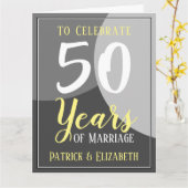 結婚祝50年 カード (黄色い花)