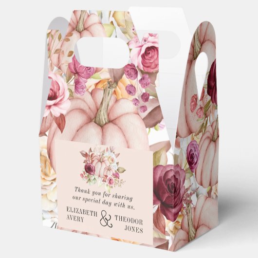 結婚秋のピパーソナライズされたックスクブルゴーニュフローラ フェイバーボックス (オープン)